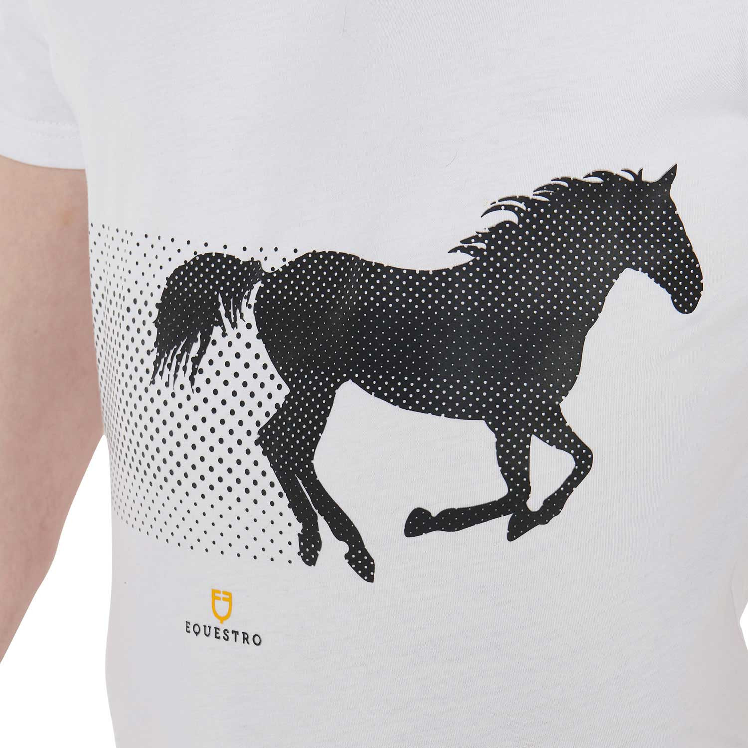 Pánské slim fit tričko Equestro s dostihovým koněm