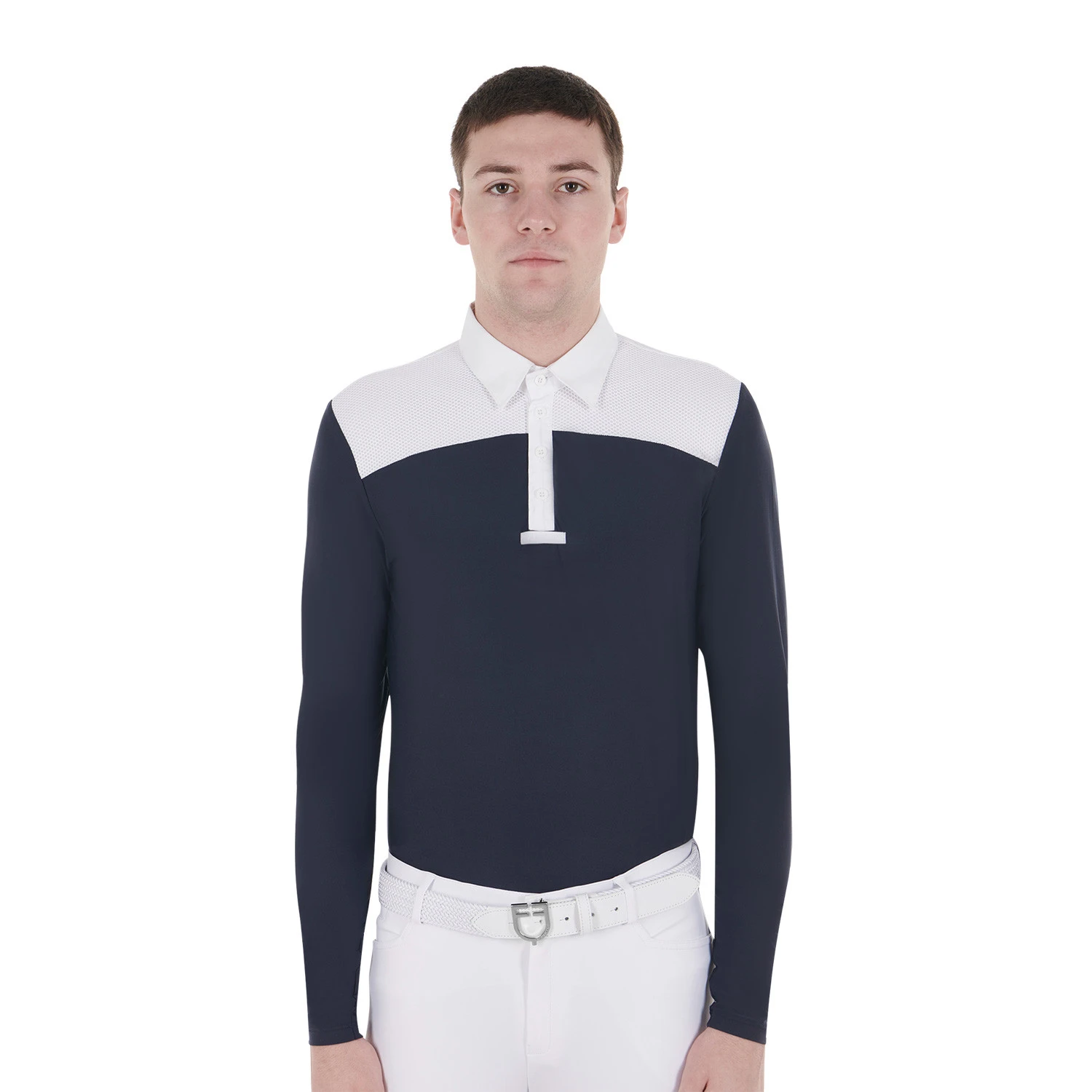 Herren-Poloshirt mit langen Ärmeln für Wettkämpfe