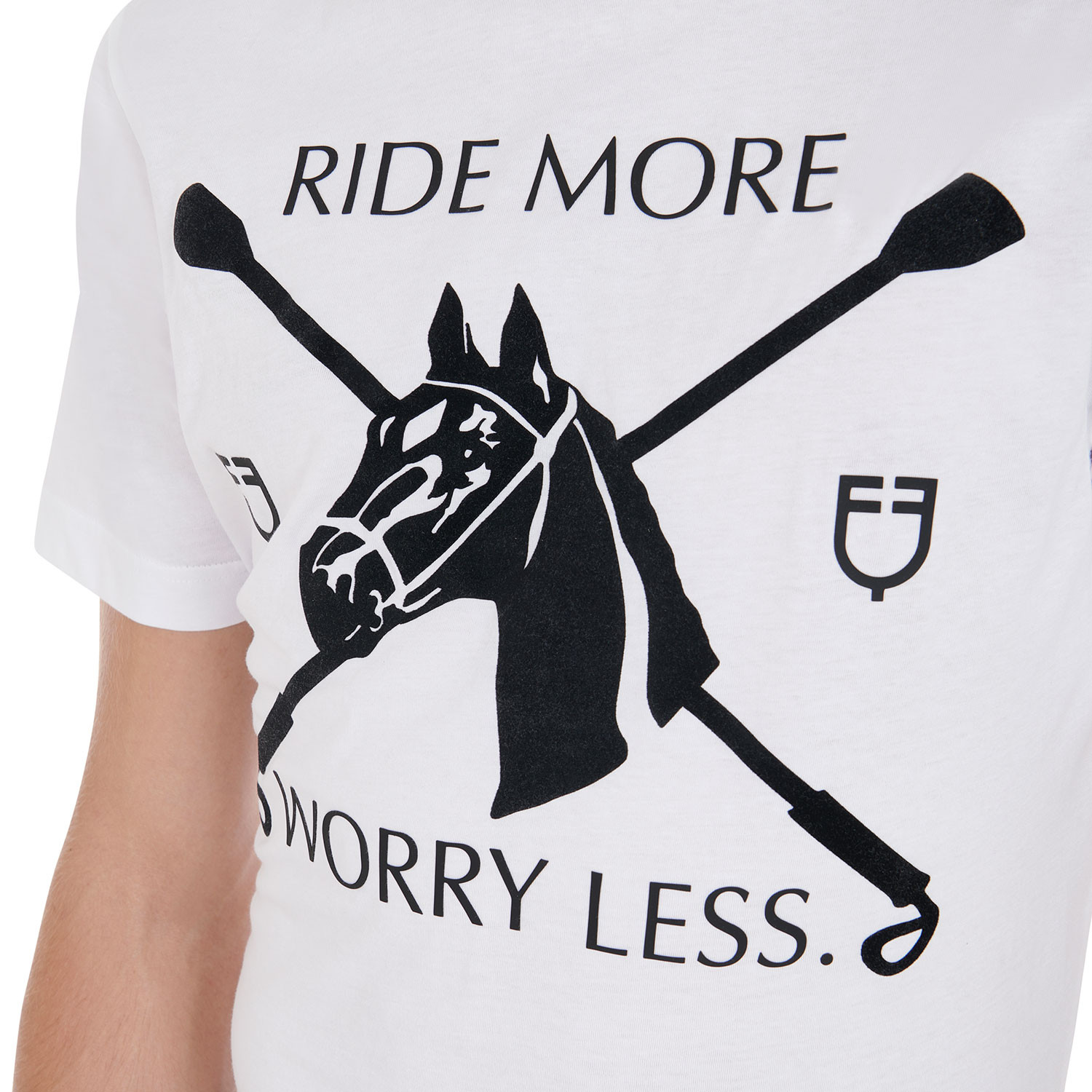 Pánské slim fit tričko Equestro s jezdeckým potiskem