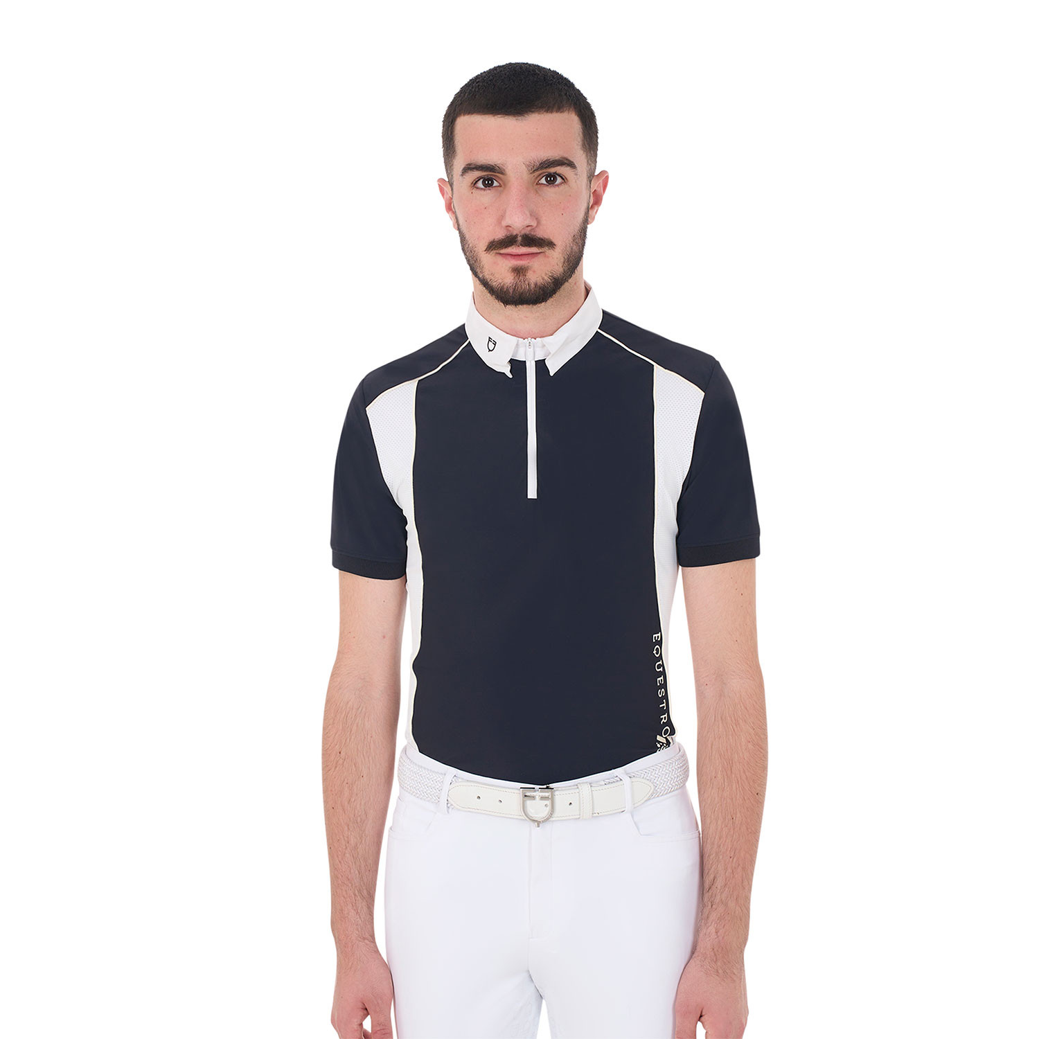Pánské slim fit technické závodní tričko Equestro s lemováním