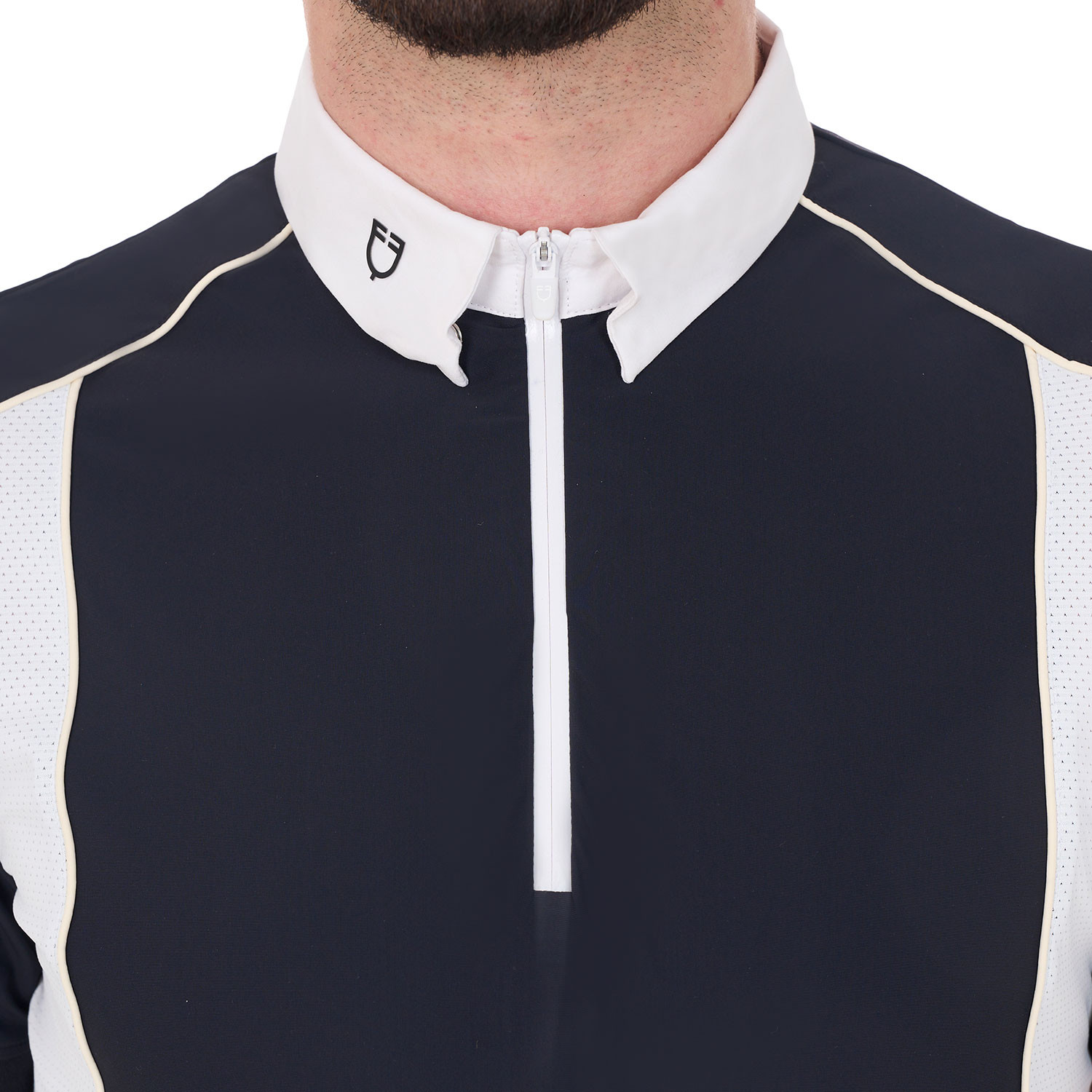 Pánské slim fit technické závodní tričko Equestro s lemováním
