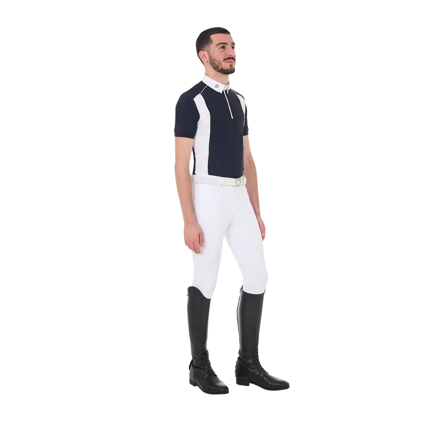 Pánské slim fit technické závodní tričko Equestro s lemováním