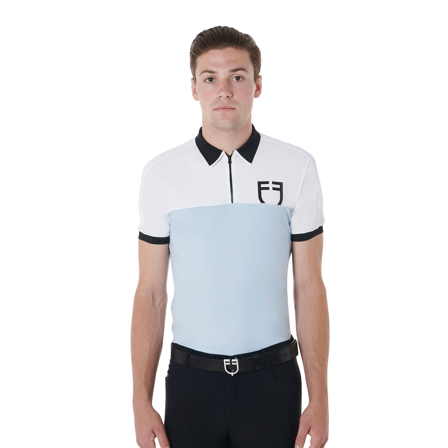 Pánské slim fit jezdecké tričko Equestro s logem