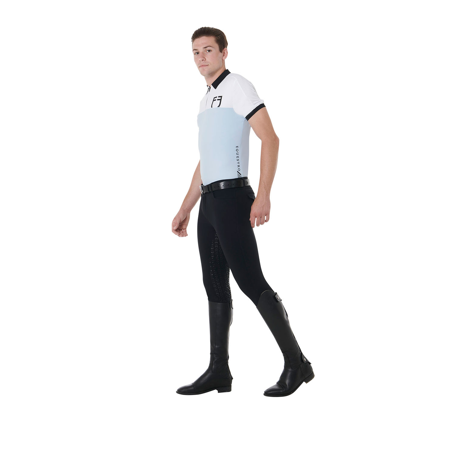 Pánské slim fit jezdecké tričko Equestro s logem