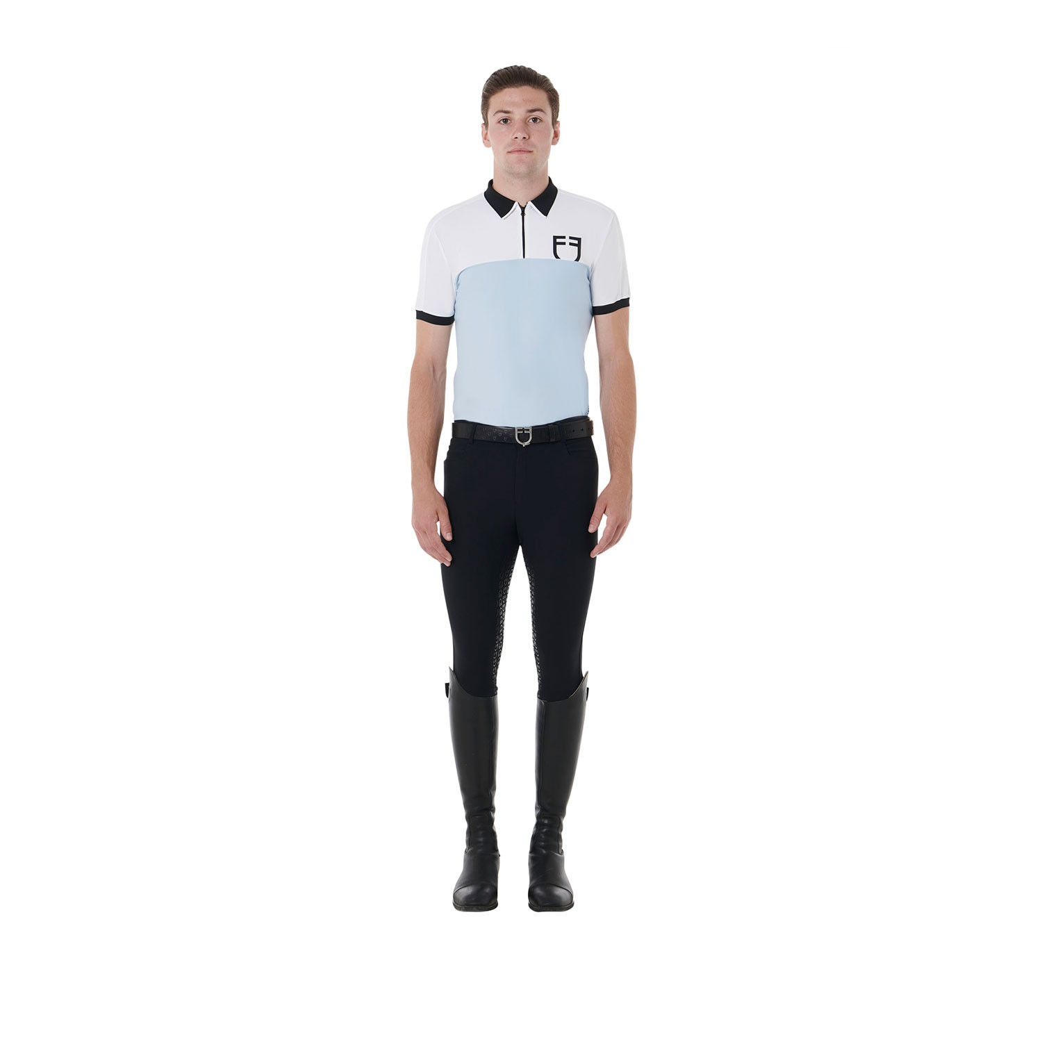 Pánské slim fit jezdecké tričko Equestro s logem