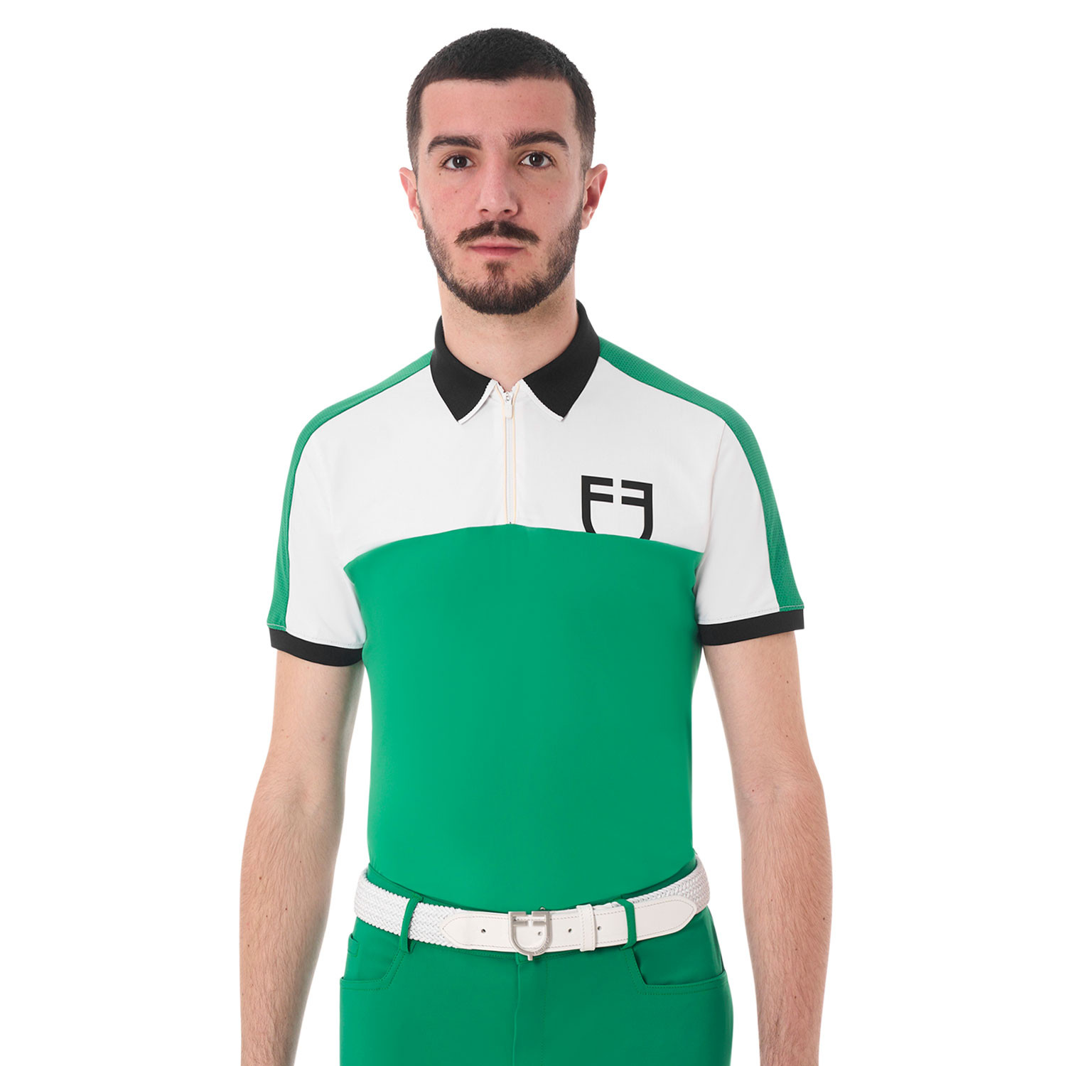 Pánské slim fit jezdecké tričko Equestro s logem
