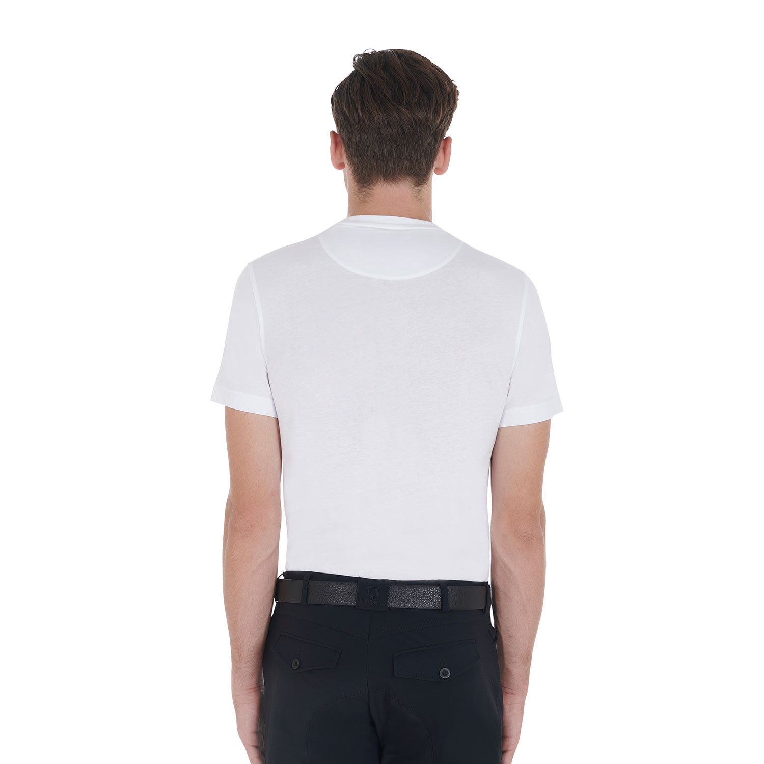 Pánské slim fit bavlněné tričko Equestro s kontrastním potiskem