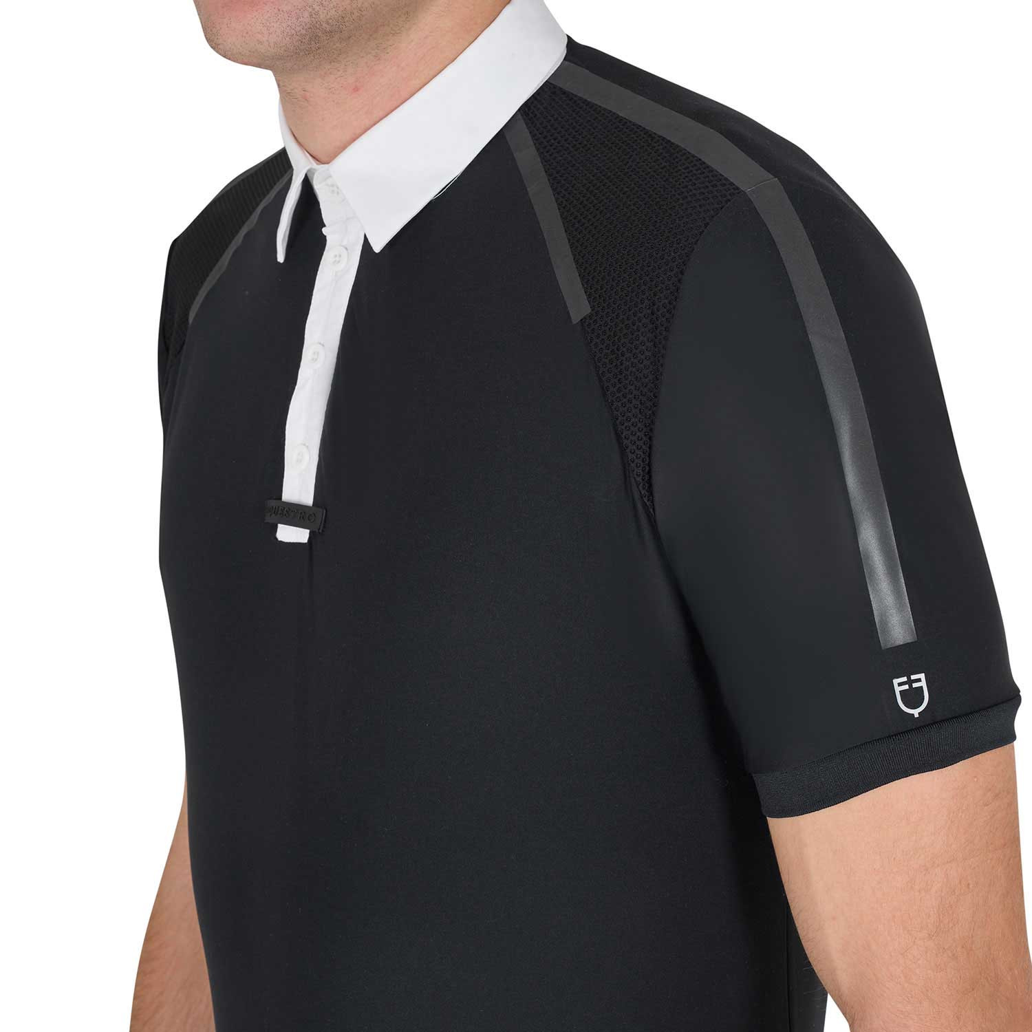 Pánské slim fit závodní tričko Equestro s krátkým rukávem