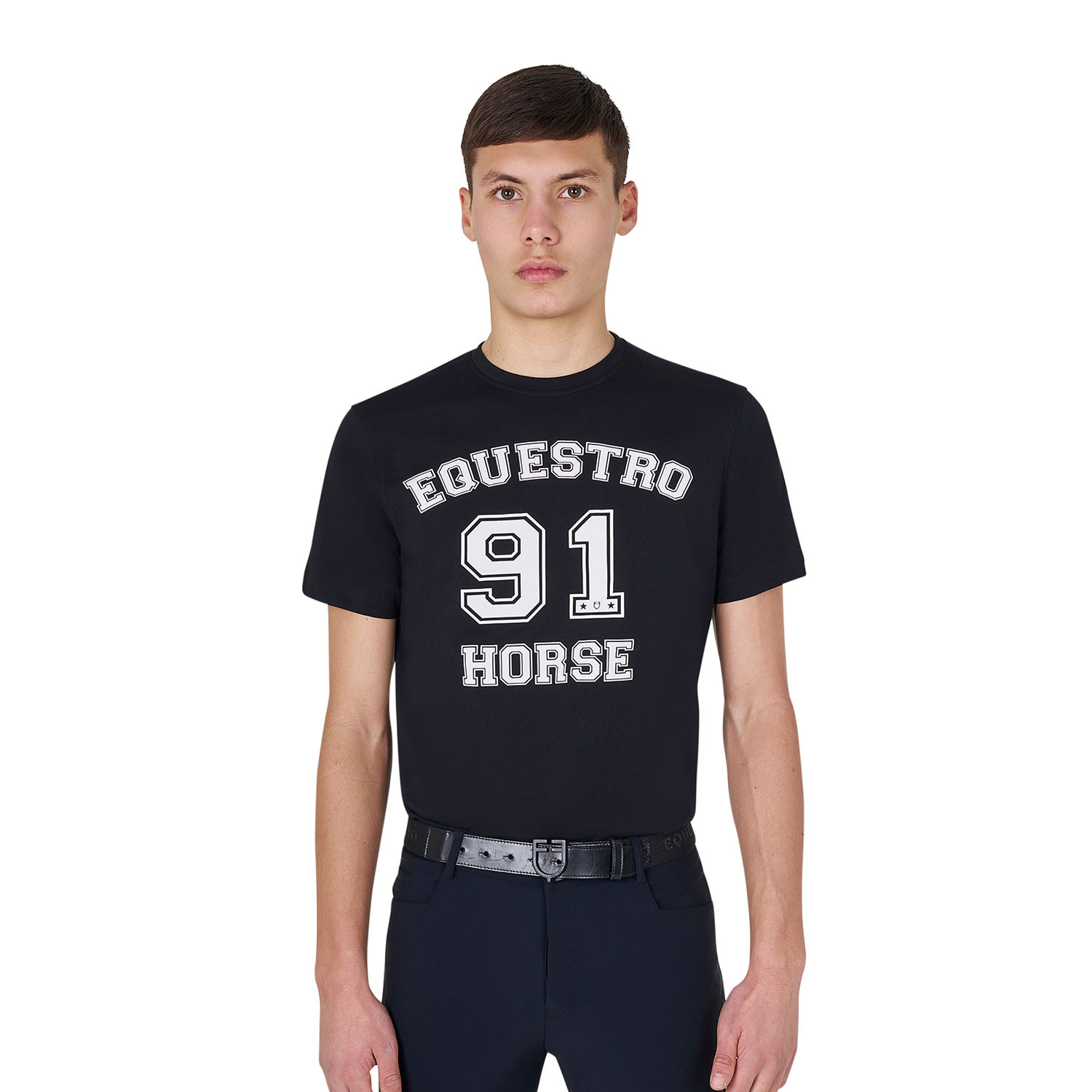 Pánské bavlněné tričko Equestro Horse Club 91