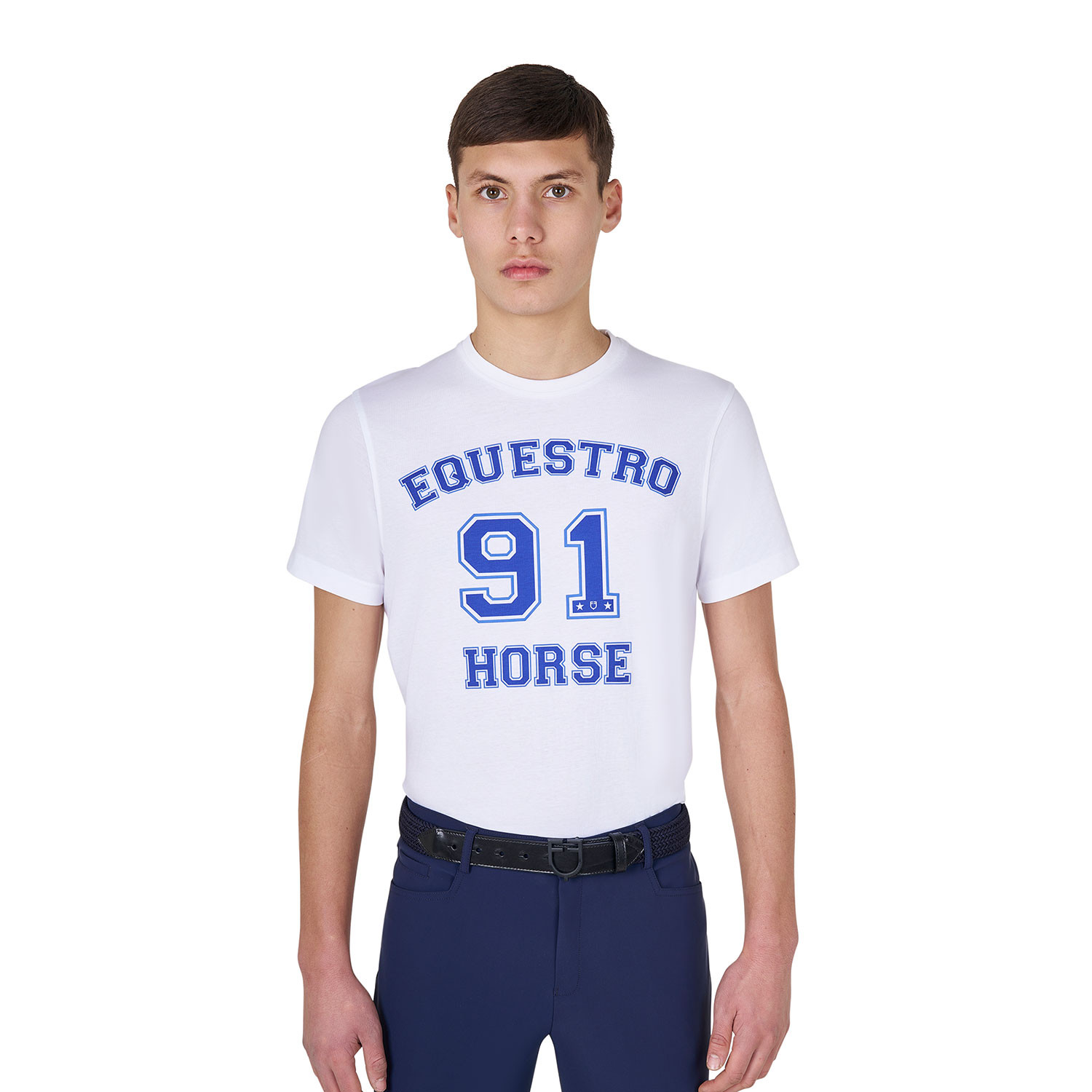 Pánské bavlněné tričko Equestro Horse Club 91