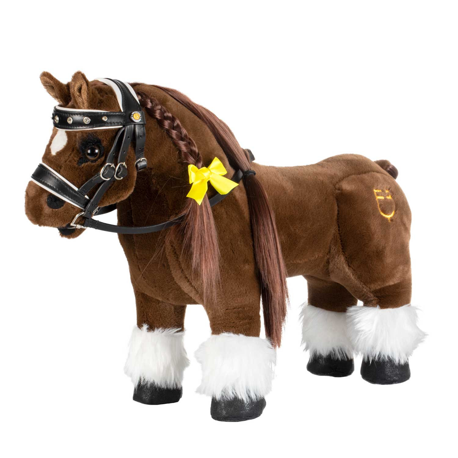 Kožená uzdečka s kamínky pro plyšového koně Equestro