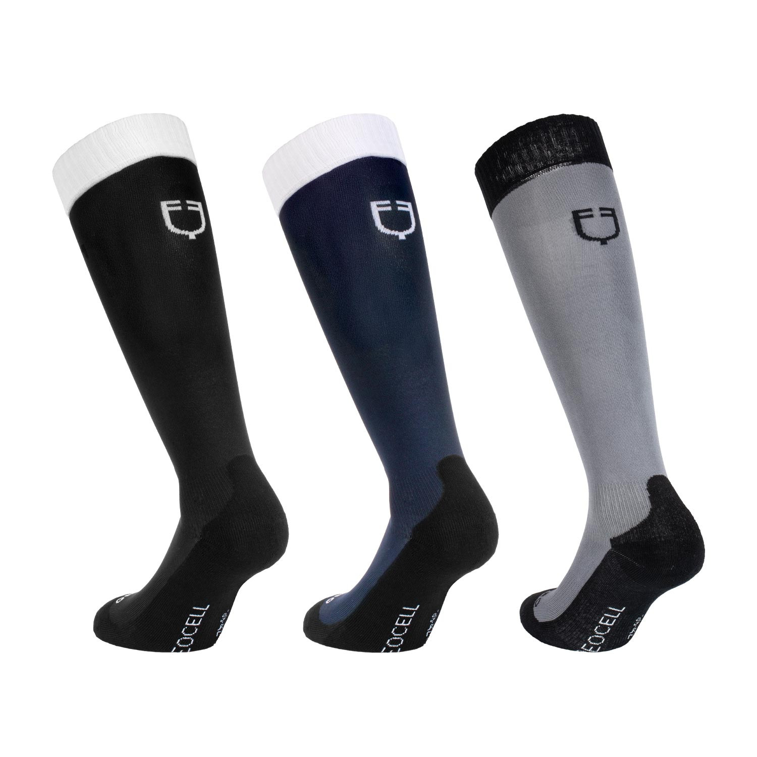 Unisex technické jezdecké podkolenky Equestro Basic 3 páry