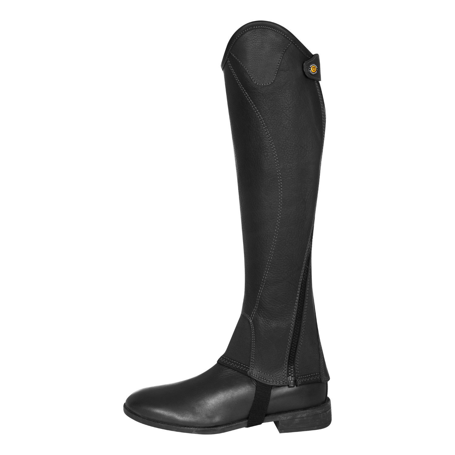 Unisex krátké kožené minichapsy Equestro s bočním zipem