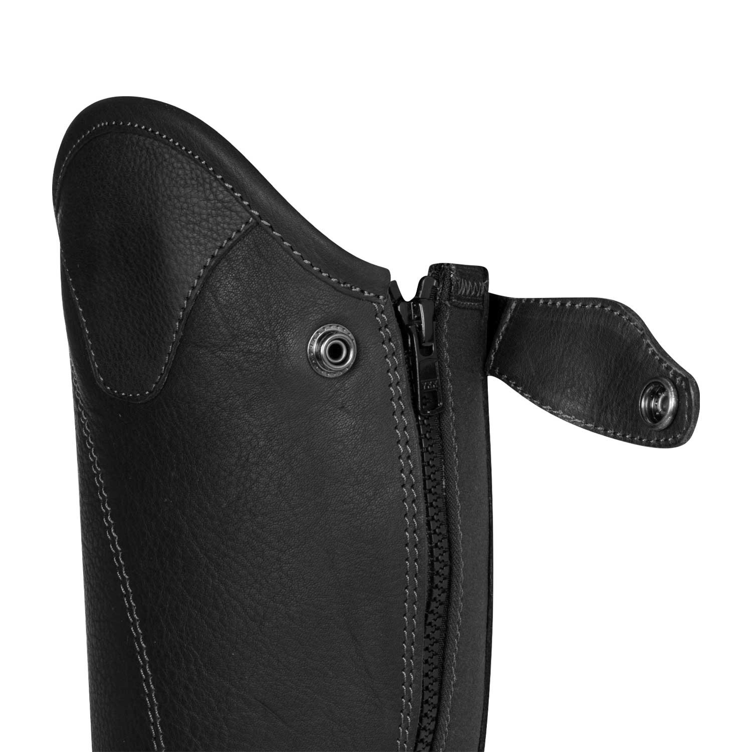 Unisex krátké kožené minichapsy Equestro s bočním zipem