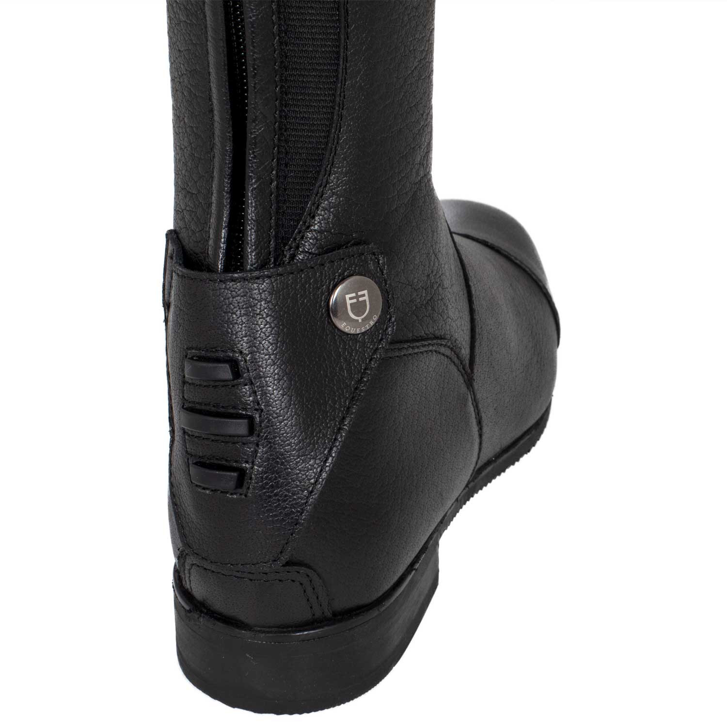 Unisex kožené jezdecké boty Equestro se zadním zipem a podrážkou DNS-XT1 – šířka lýtka L, výška standardní – šířka lýtka M, výška standardní