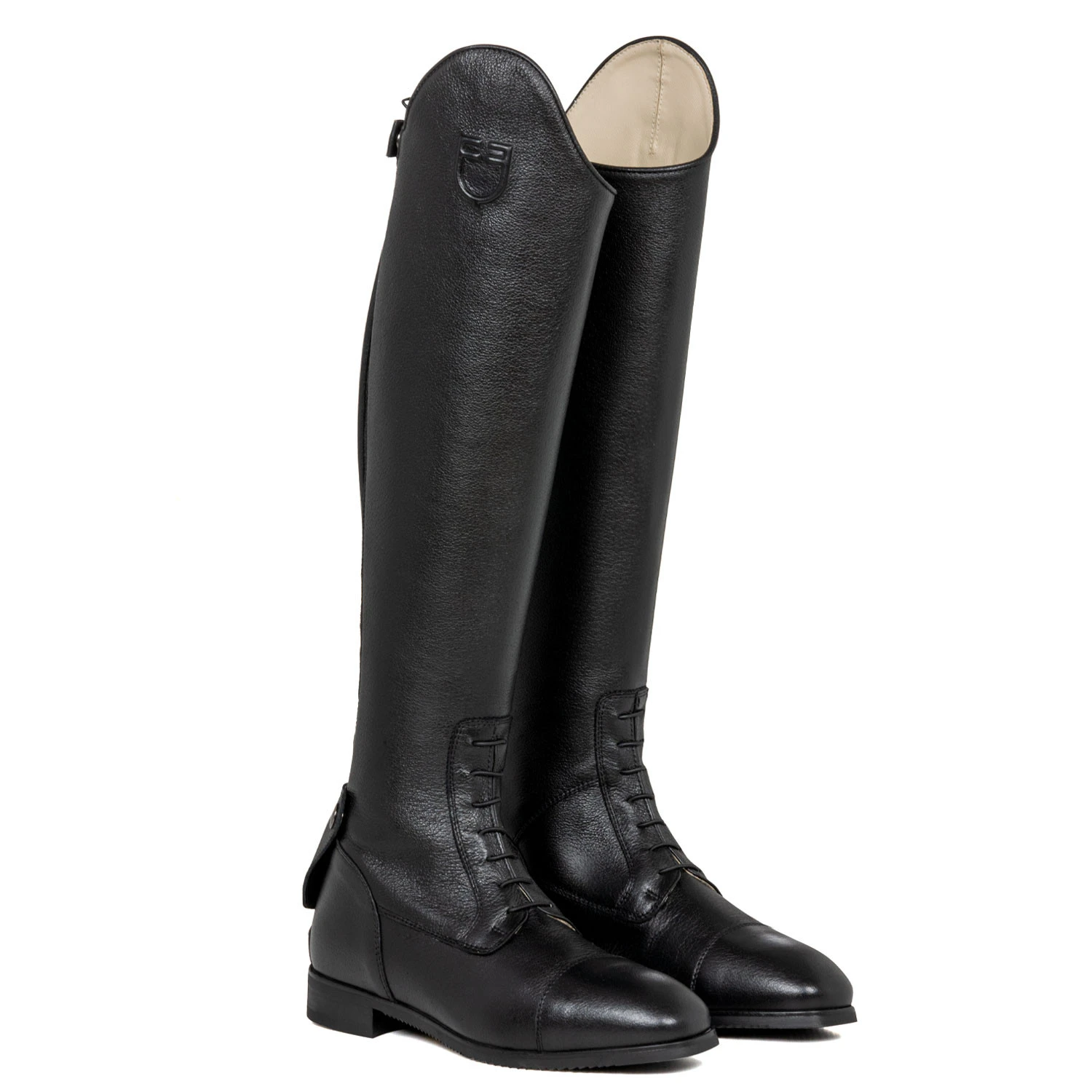 Unisex-Stiefeletten aus Kalbsleder mit vorderer Schnürung