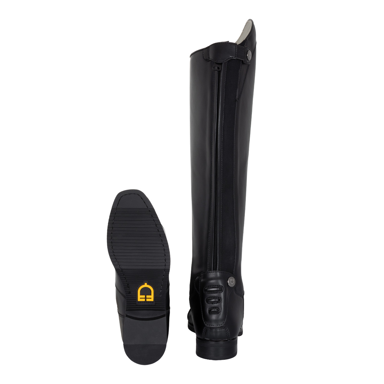 Unisex kožené jezdecké boty Equestro Nemesis se zadním zipem
