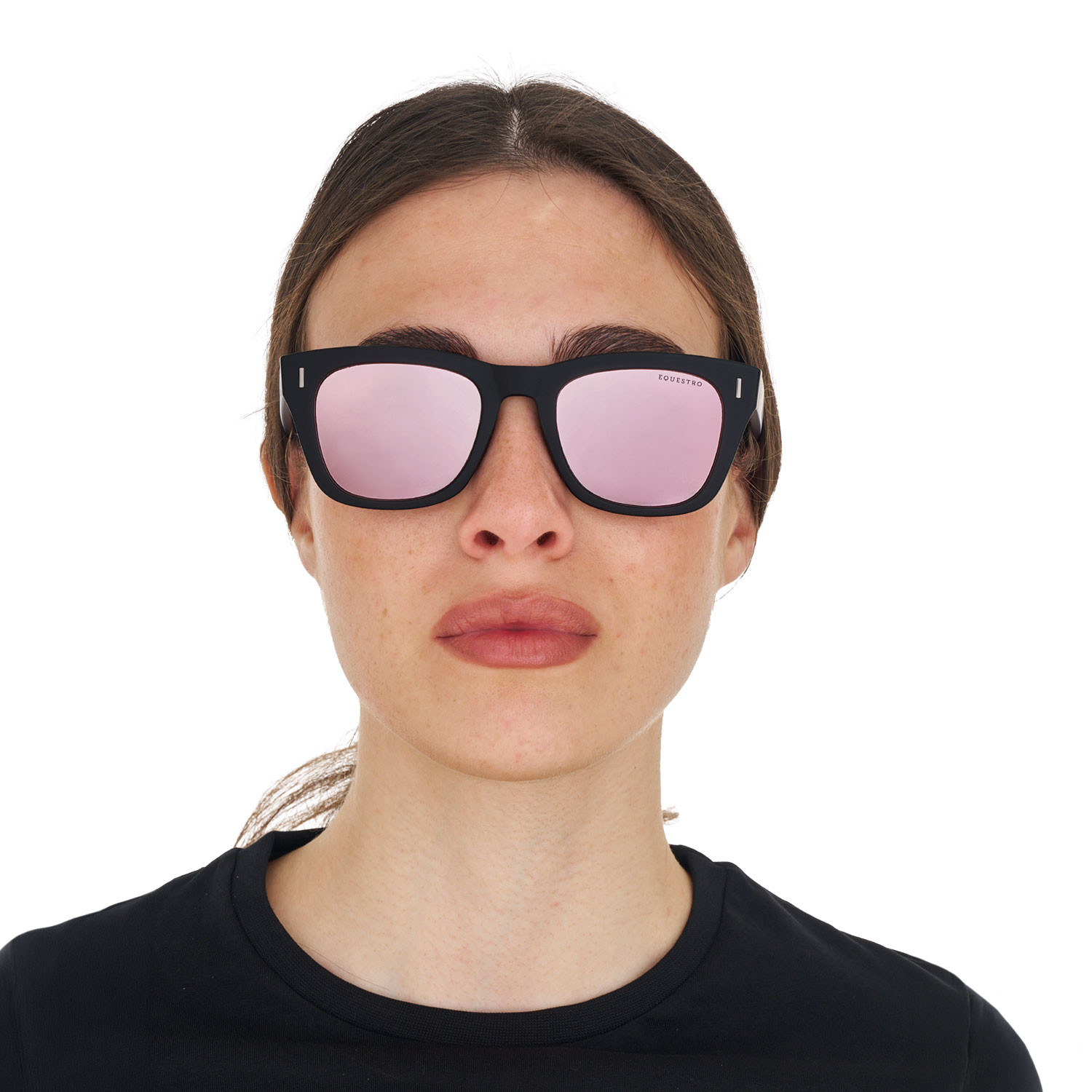 Polarizační sportovní brýle Equestro Solana – provedení BLACK MATT/BLACK – provedení BLACK MATT/PINK REVO