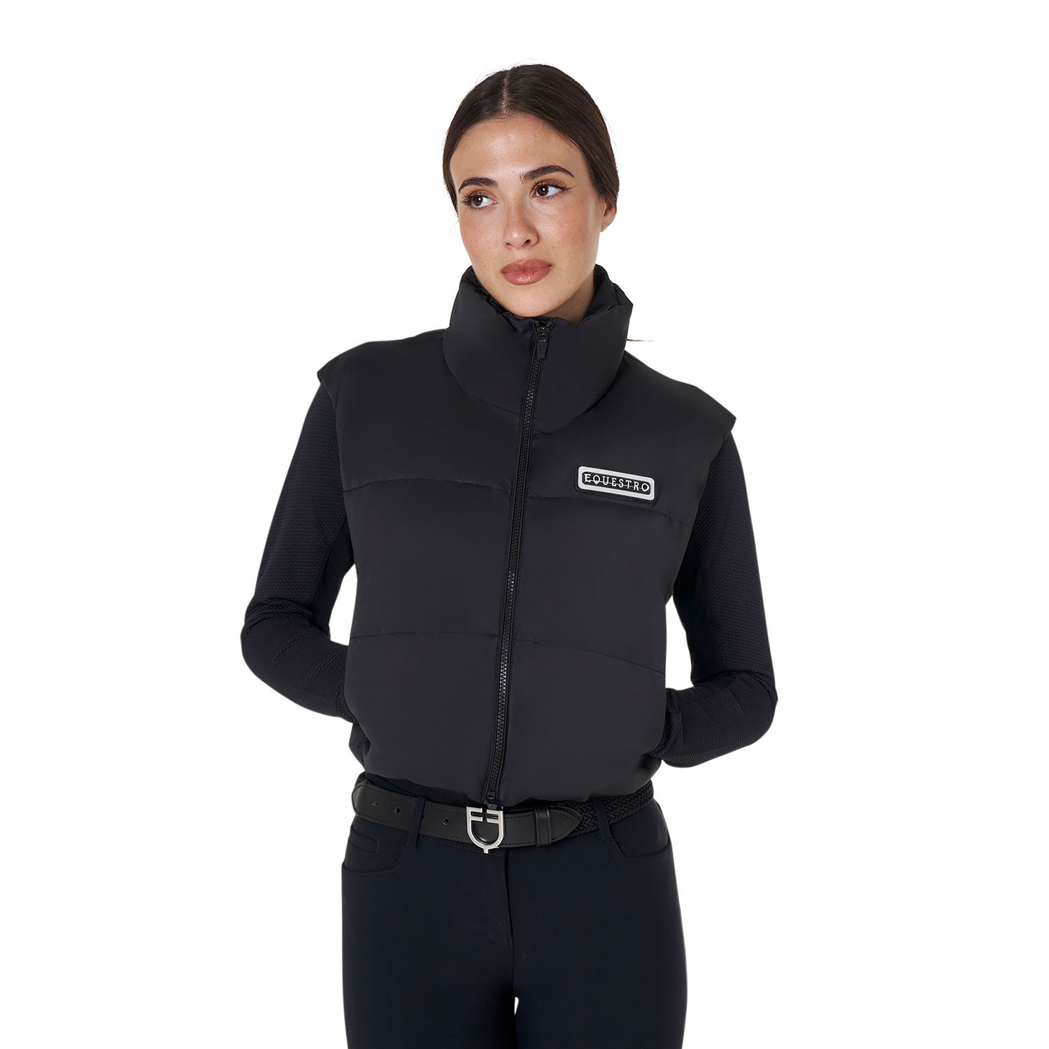 Women's zippered cropped vest