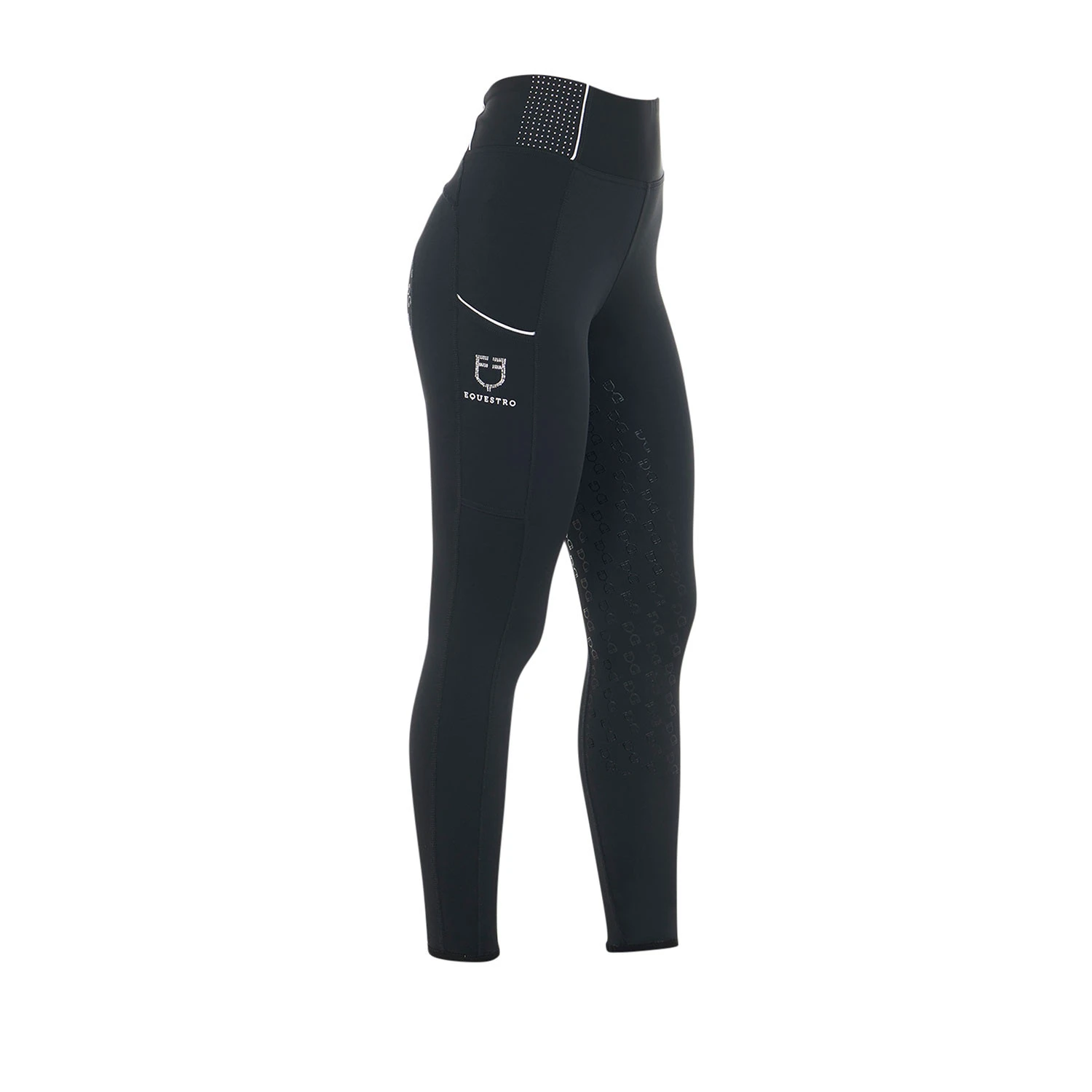Dames slim fit leggings met strasstenen