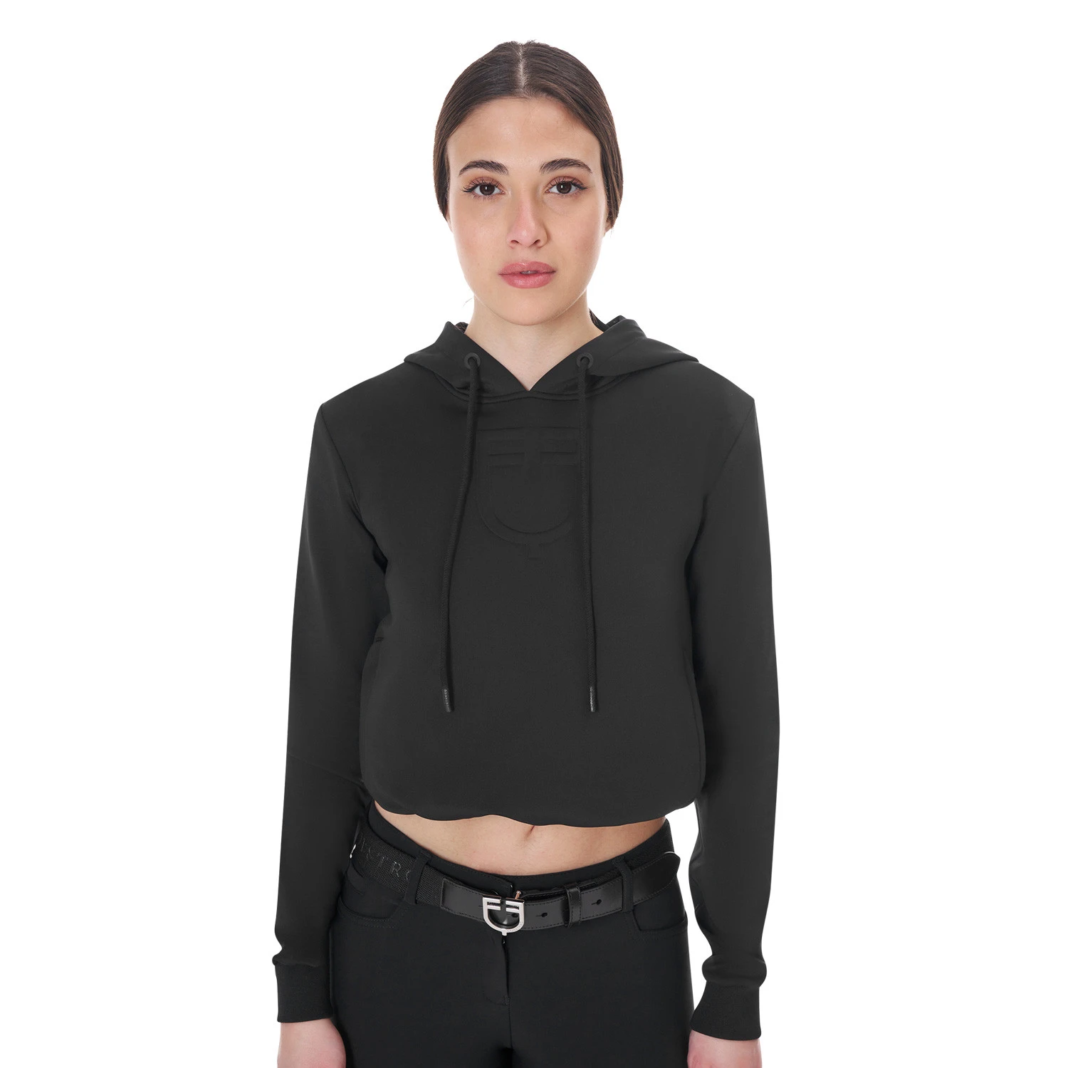 Dames hoodie met uitsnede