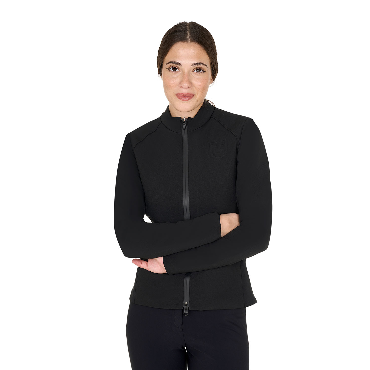 Women's softshell jacket in padded technical fabric