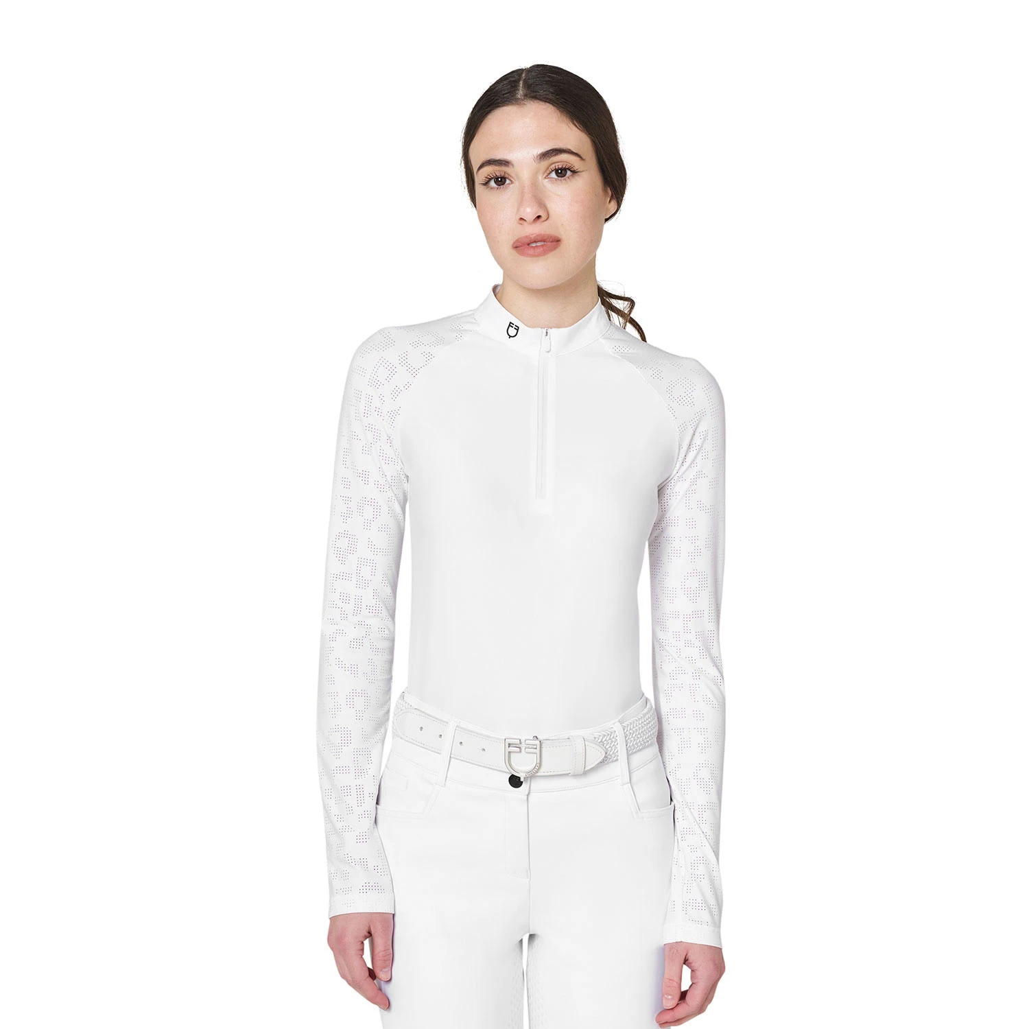 Damen-Slim-Fit-Wettkampf-Poloshirt mit Mesh-Einsätzen