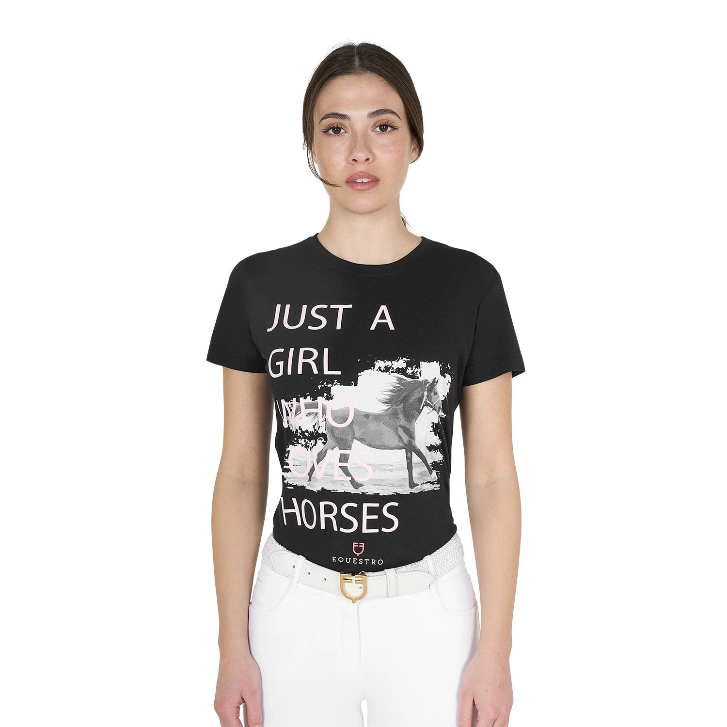 Dames paardenliefhebber katoenen T-shirt