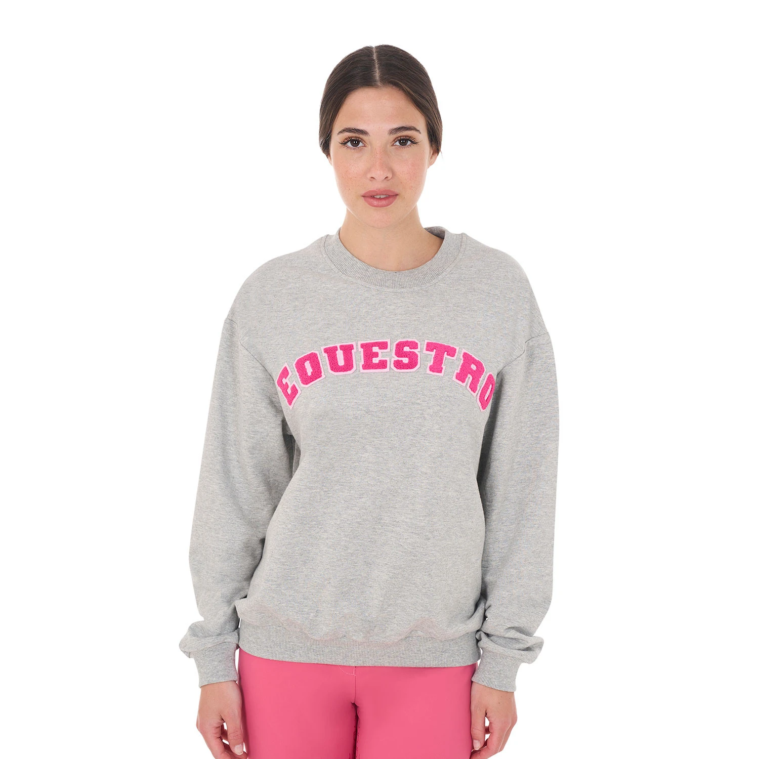 Dames crewneck sweatshirt met sponsletters