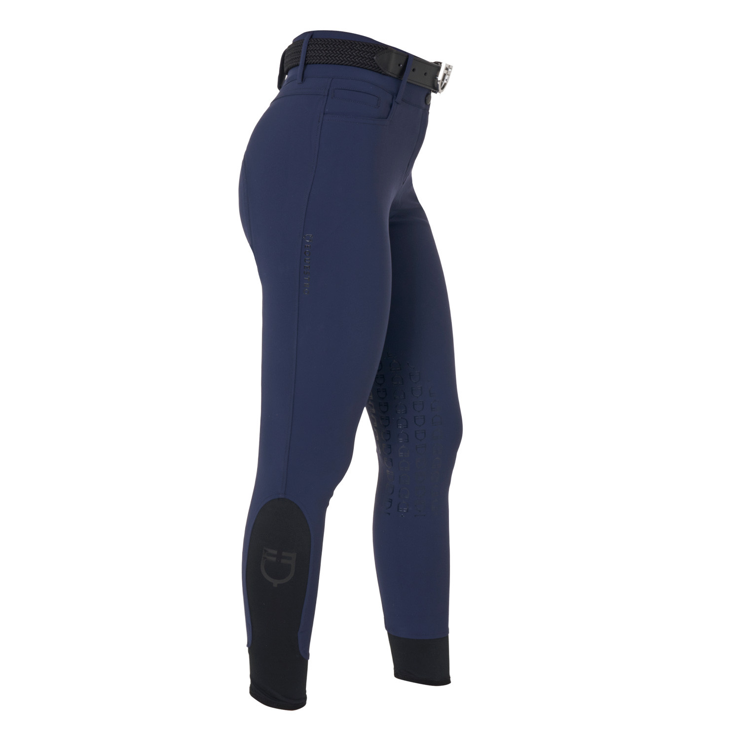 Women's high-waisted knee grip breeches with fleece lining
