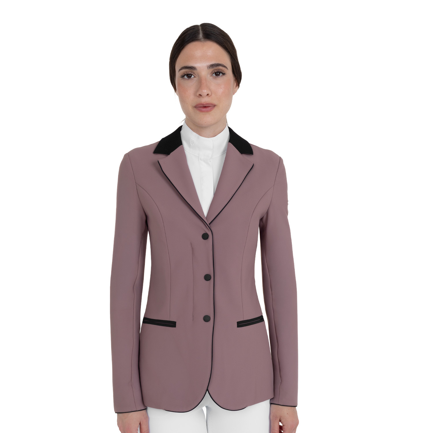 Women's competition jacket with zip and buttons
