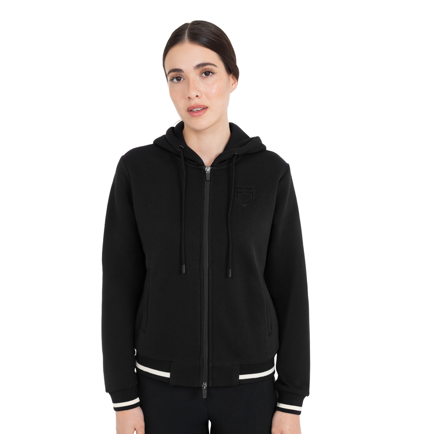 Women's hoodie with front zipper