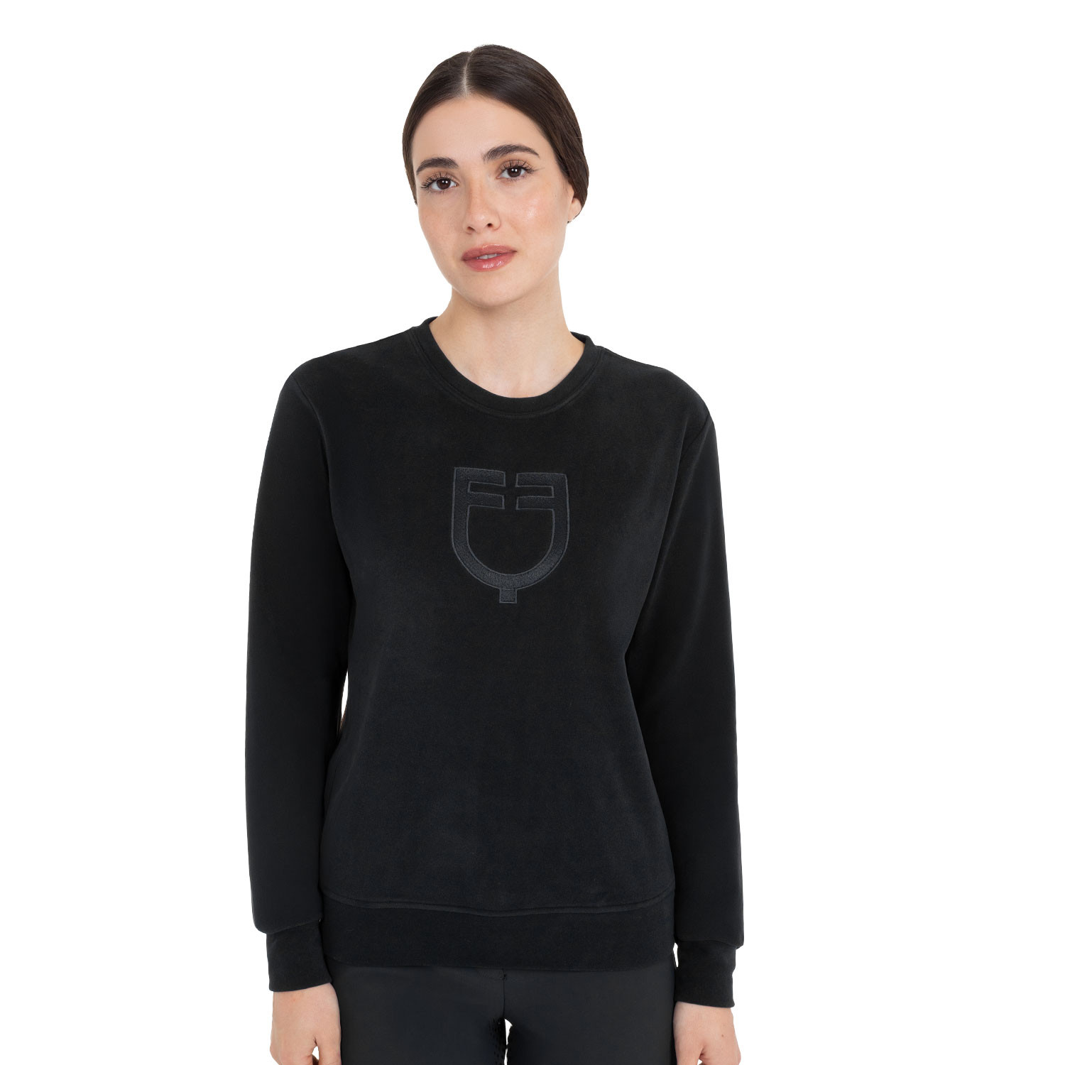 Women's fleece crewneck sweatshirt