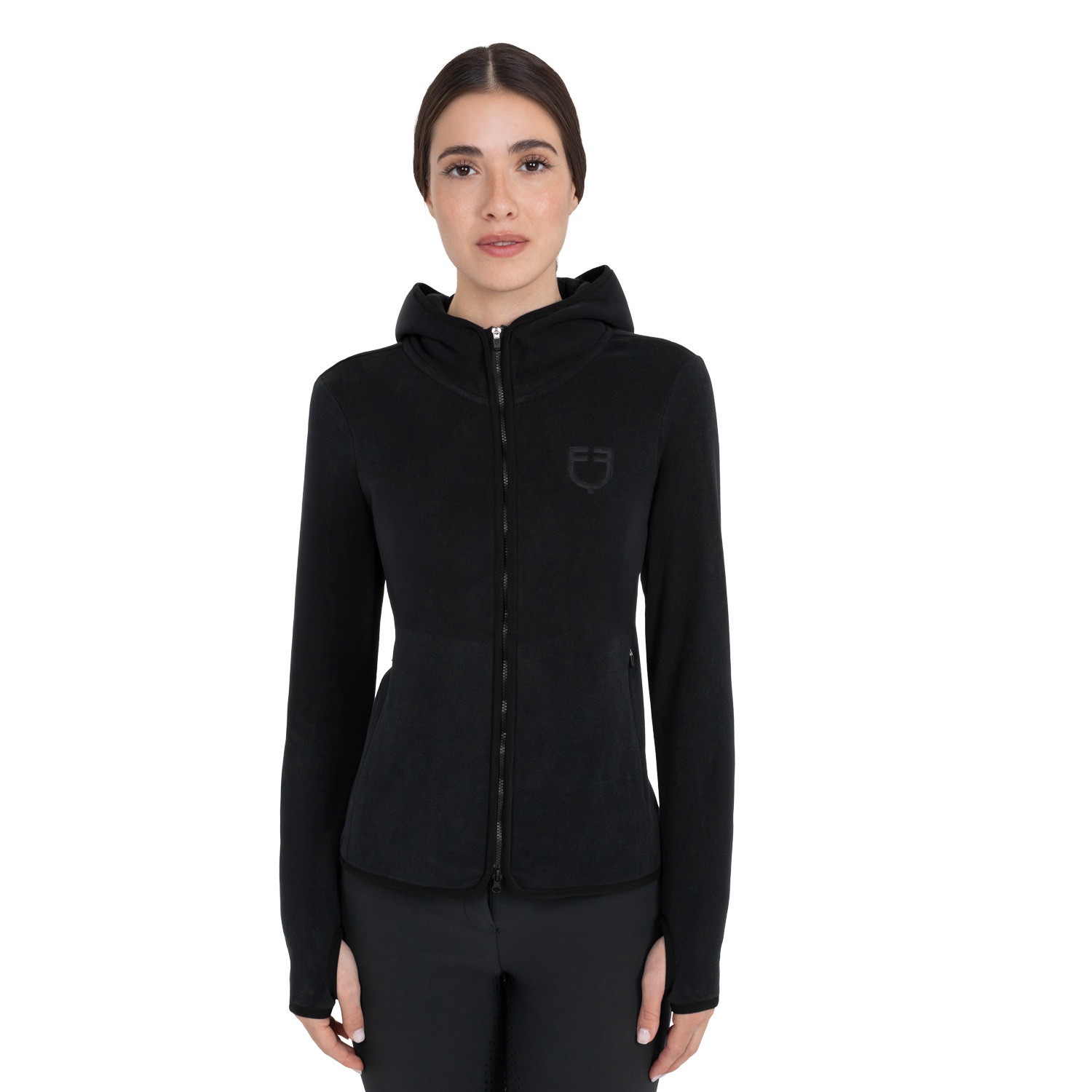 Women's fleece zip-up sweatshirt