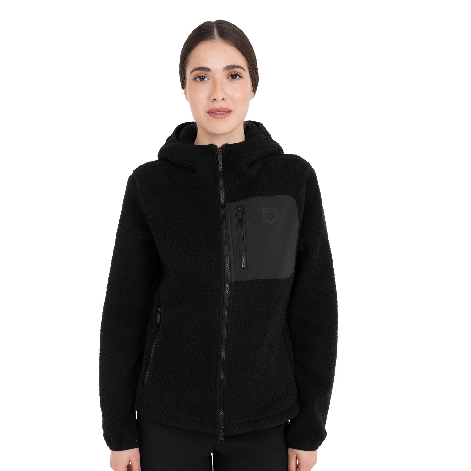 Women's teddy fleece hoodie with zip