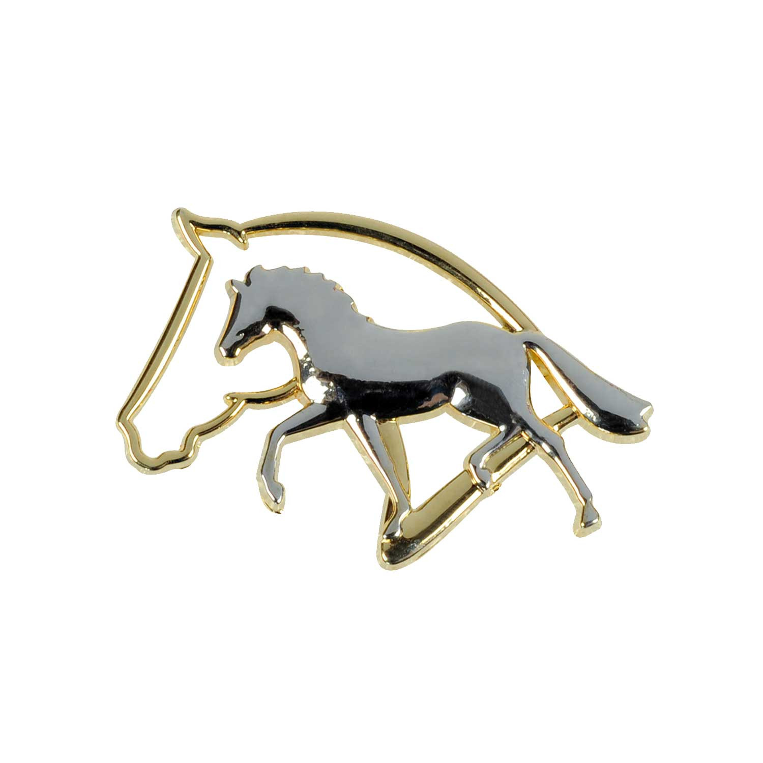 Brooch with horse head silhouette