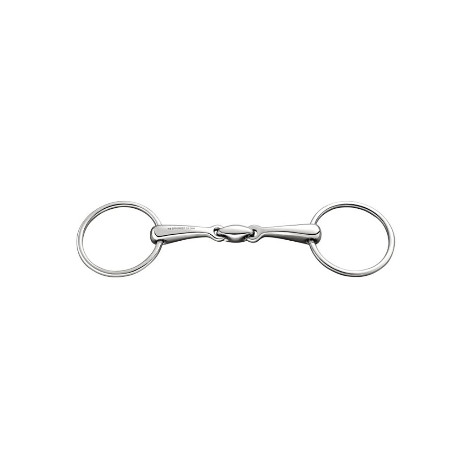 Loose Ring Snaffle Stainless Steel 18mm Double Joint With 70mm Stainless Steel Rings