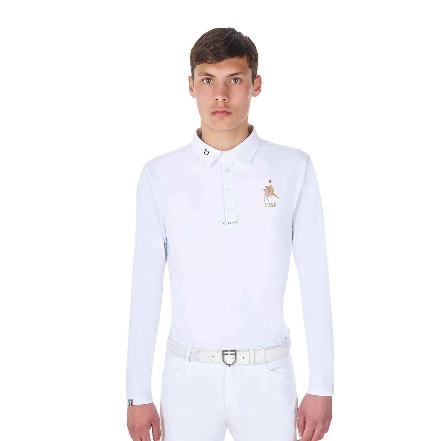 Pánské závodní tričko Equestro X FISE s dlouhým rukávem