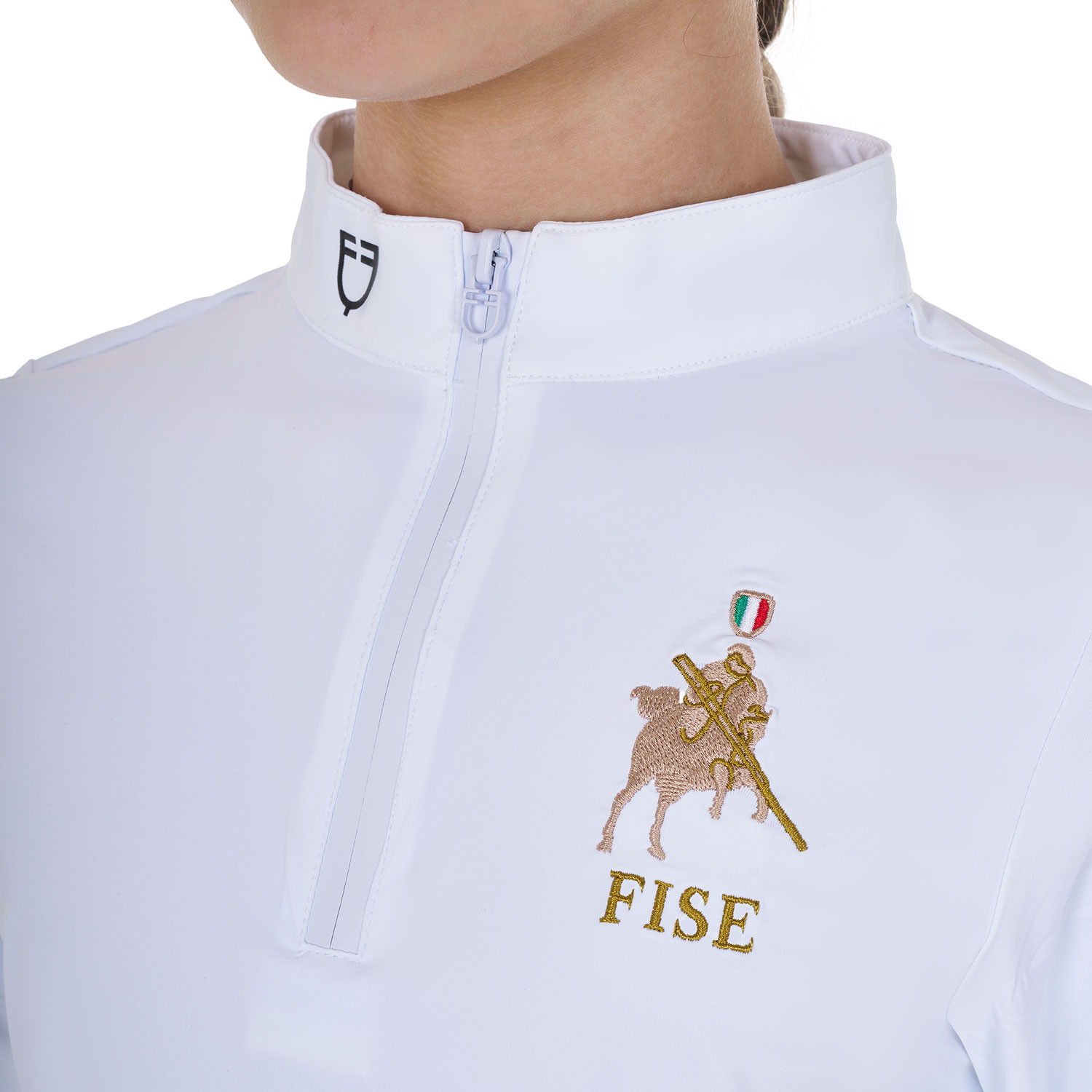 Dívčí závodní tričko Equestro X FISE s dlouhým rukávem