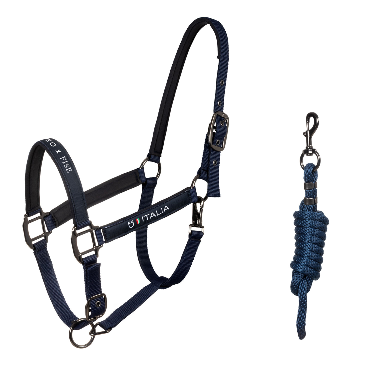Polstrovaná ohlávka Equestro X FISE s dvojím nastavením
