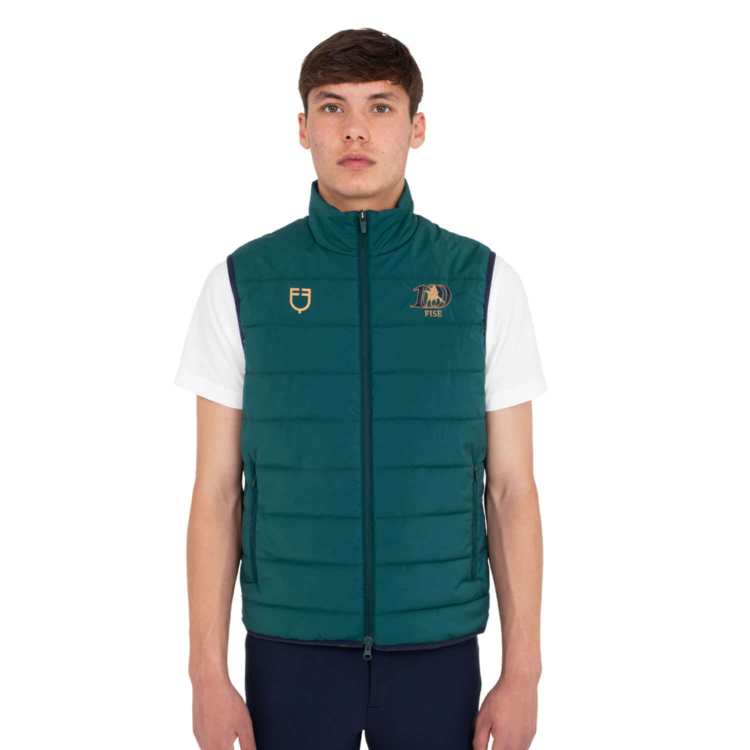 Men's slim fit vest Equestro X FISE 100