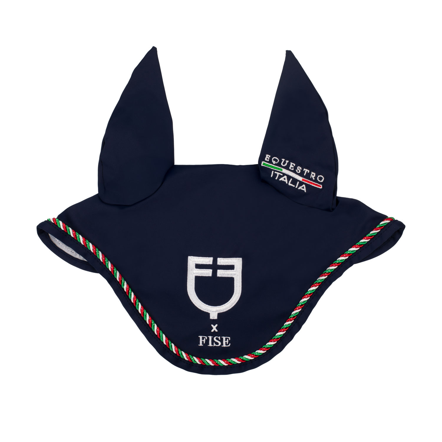 Technické náušníky Equestro X FISE s lemem v barvách Itálie