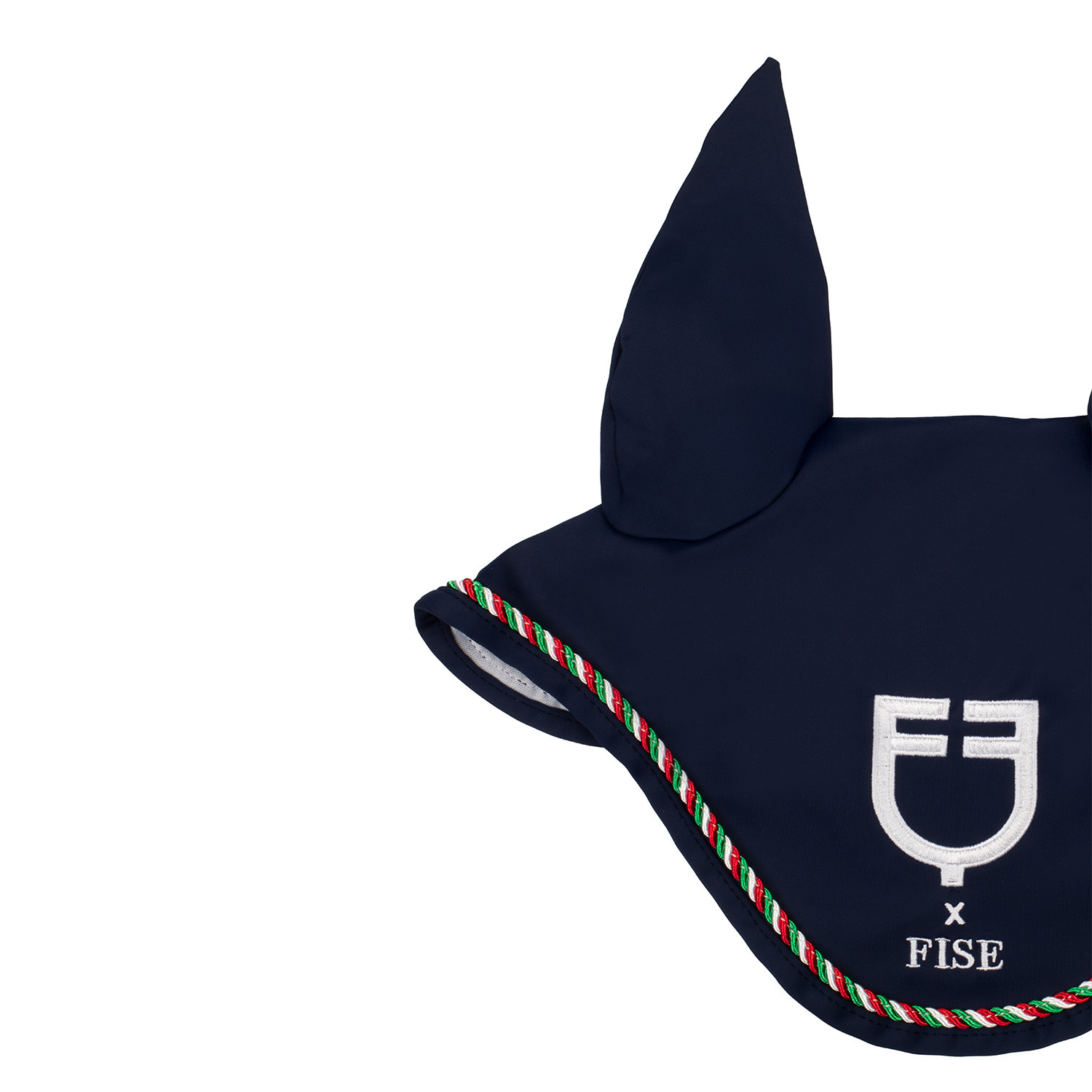 Technické náušníky Equestro X FISE s lemem v barvách Itálie