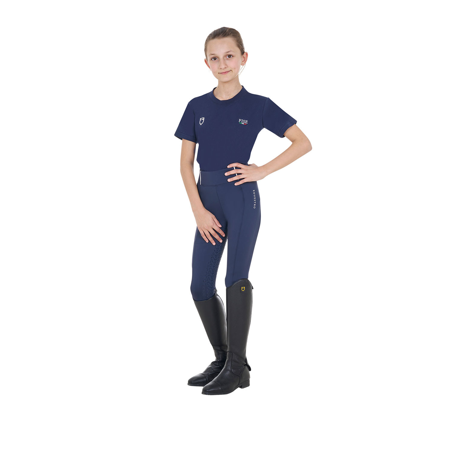 Dětské unisex slim fit tričko Equestro X FISE