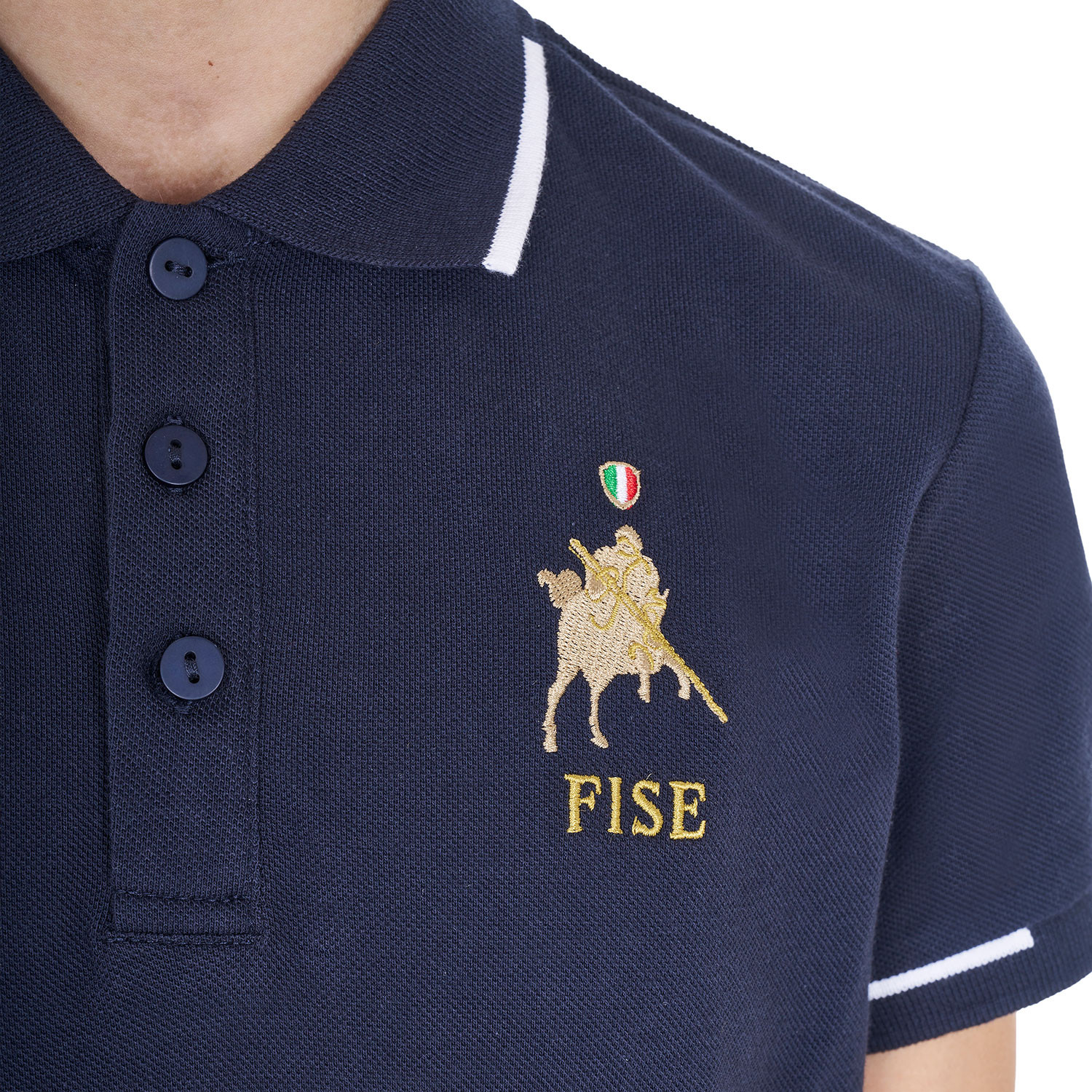 Dětské unisex technické polo Equestro X FISE