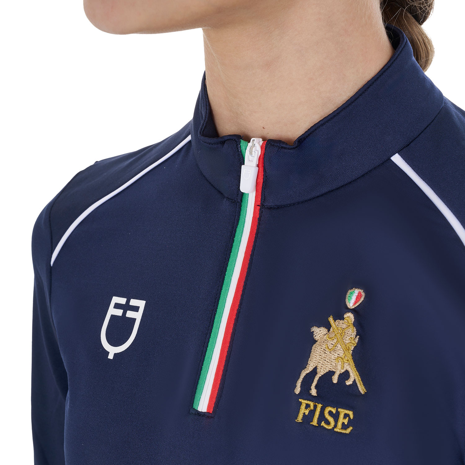 Dětské unisex funkční tričko Equestro X FISE s dlouhým rukávem