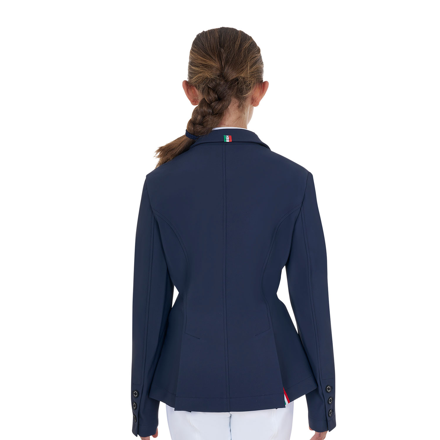 Dětské unisex závodní sako Equestro X FISE se třemi knoflíky