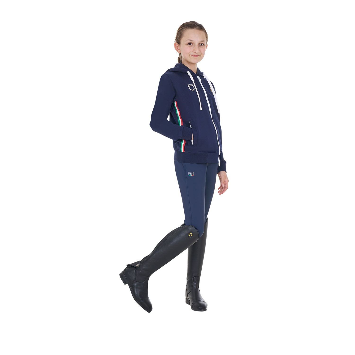 Dětská unisex mikina Equestro X FISE s kapucí