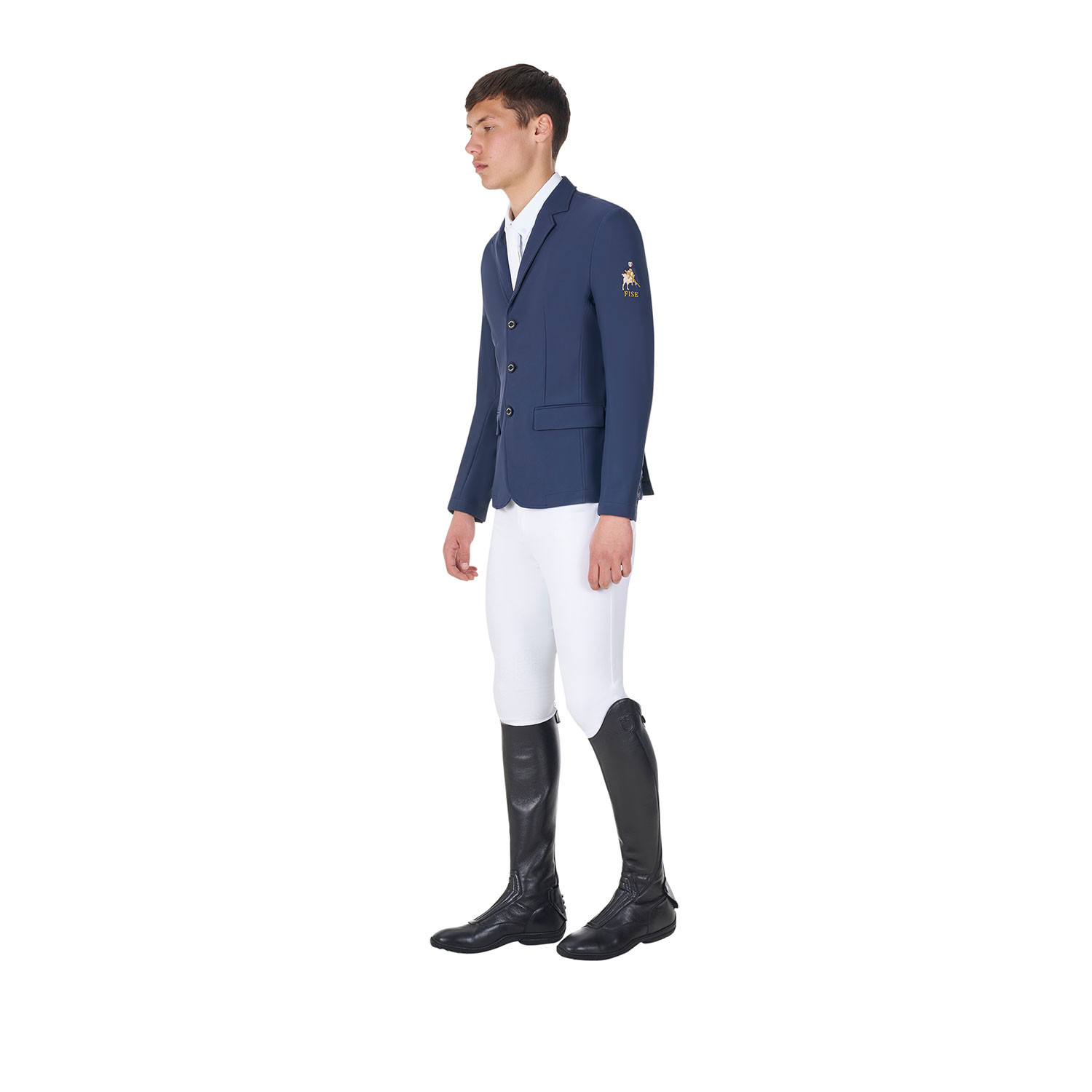 Pánské závodní sako Equestro X FISE se třemi knoflíky