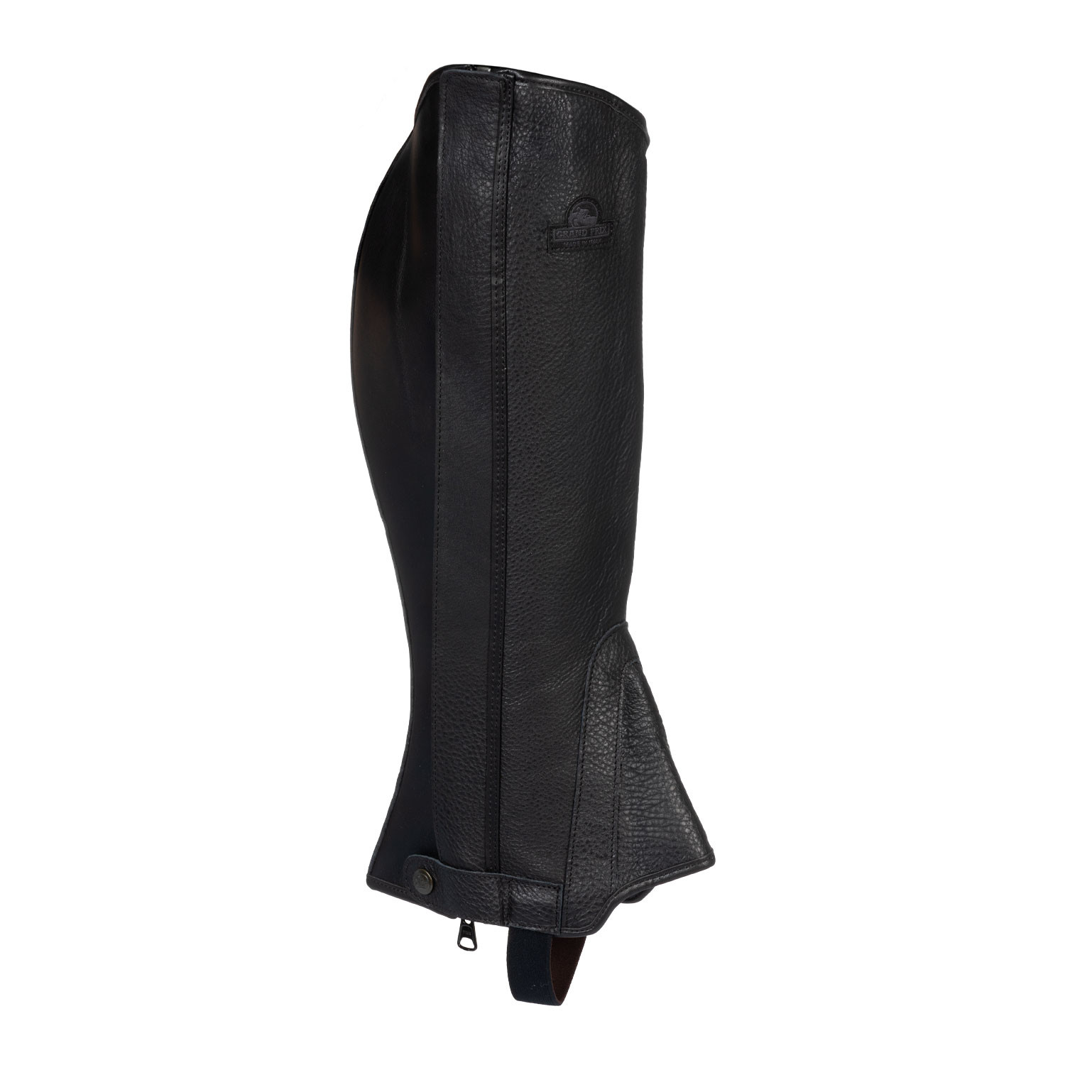 Kožené pružné minichapsy Acavallo GP – šířka lýtka 12" (30 cm), výška 16" (41 cm) – šířka lýtka 12" (30 cm), výška 17" (44 cm)